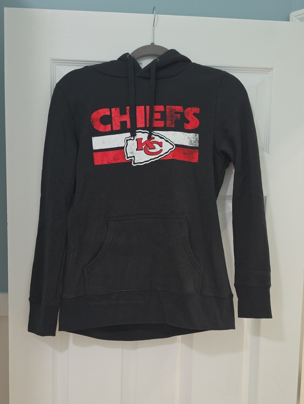 Fanatics Black Hoodie with Red & White Team Graphic